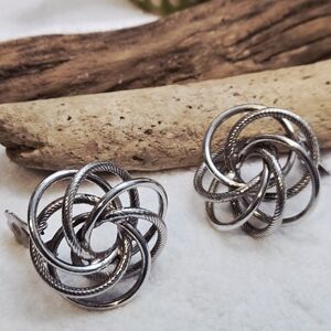 Vintage Coro Twisted Rope Style Clip On Earrings